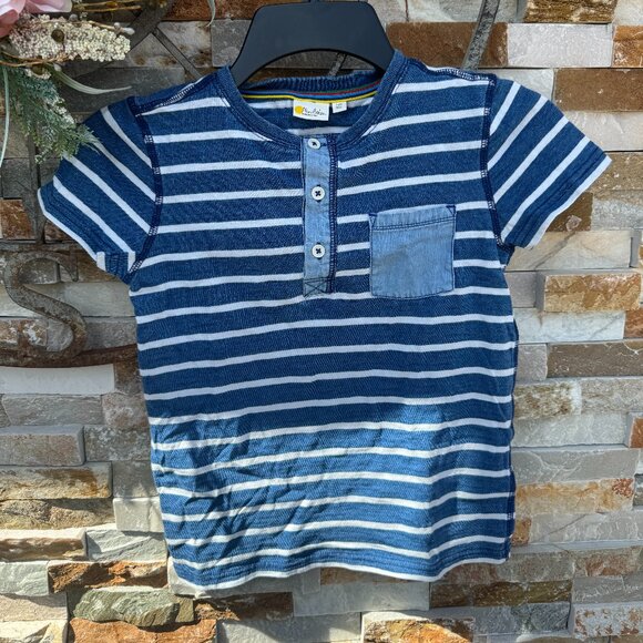Mini‎ Boden stripped shirt with button - Picture 1 of 3